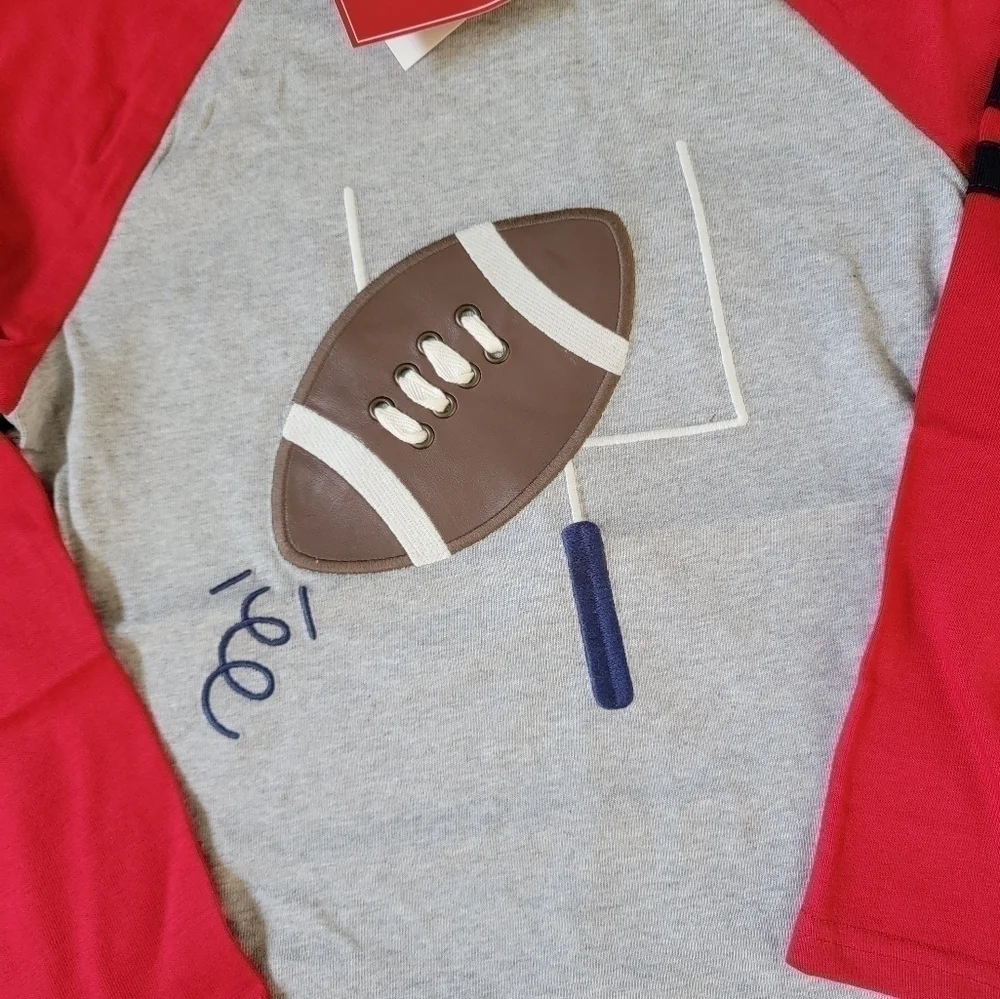 Gymboree Football Raglan Size 8 NWT